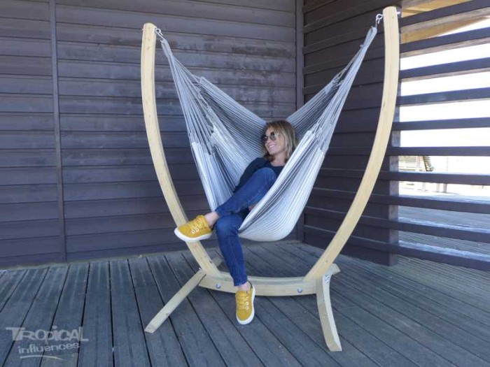 Hamac chaise avec support Paquito 3 Gris XL